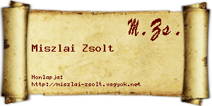 Miszlai Zsolt névjegykártya